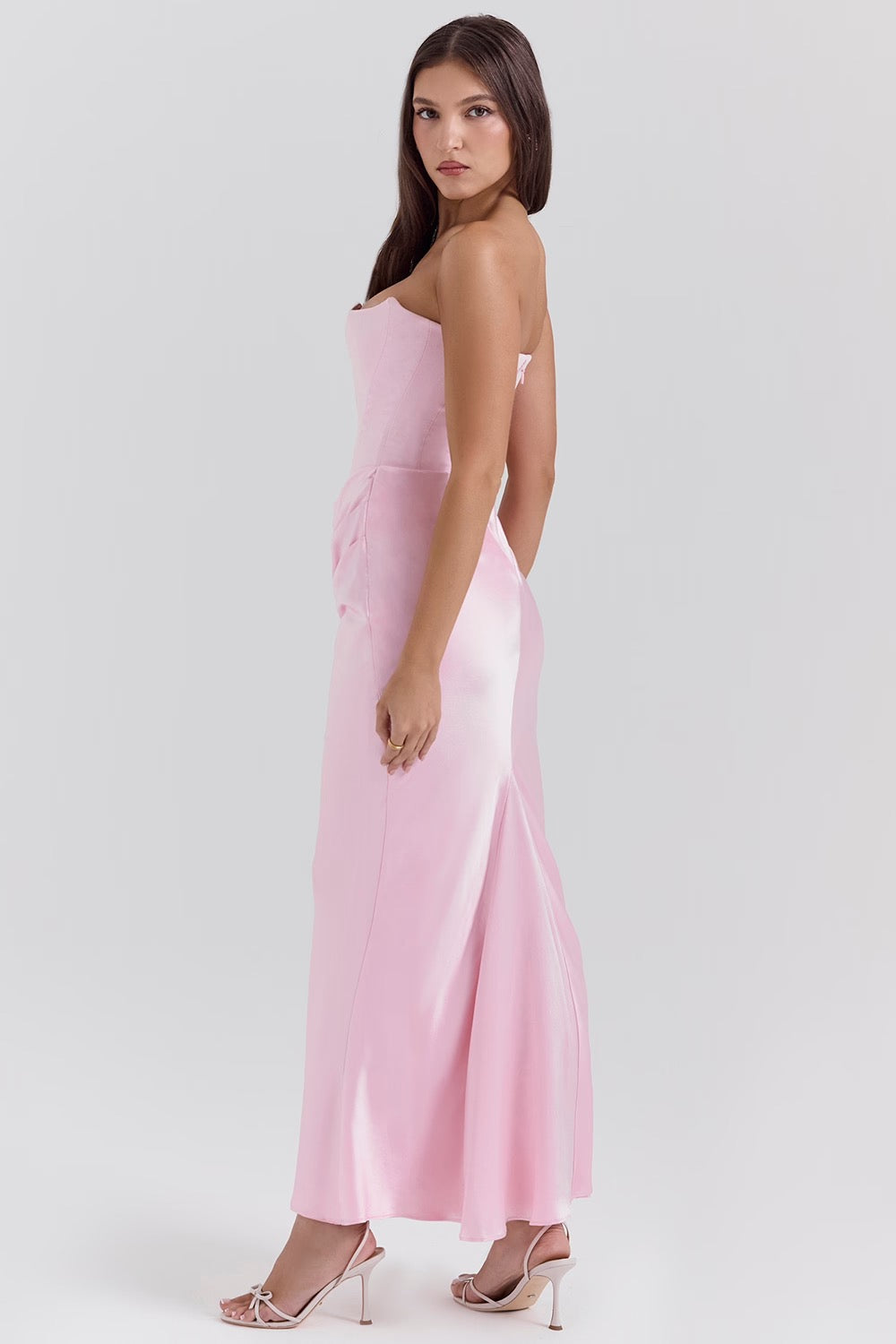 ADÈLE | ROBE LONGUE BUSTIER DRAPÉE