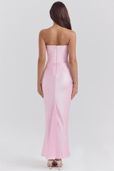 ADÈLE | ROBE LONGUE BUSTIER DRAPÉE