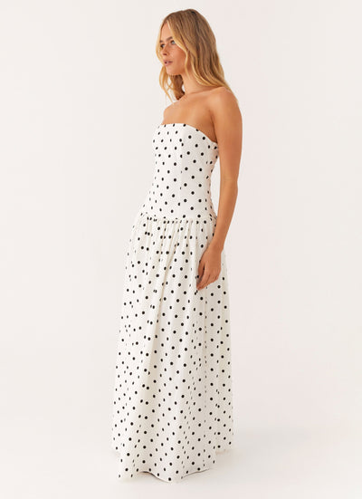 ANDORRA | ROBE LONGUE BUSTIER IMPRIMÉE