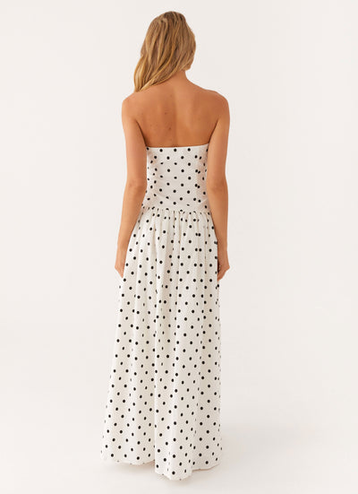 ANDORRA | ROBE LONGUE BUSTIER IMPRIMÉE