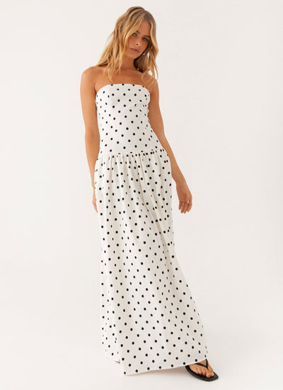 ANDORRA | ROBE LONGUE BUSTIER IMPRIMÉE