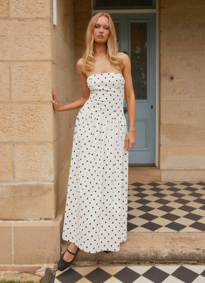 ANDORRA | ROBE LONGUE BUSTIER IMPRIMÉE