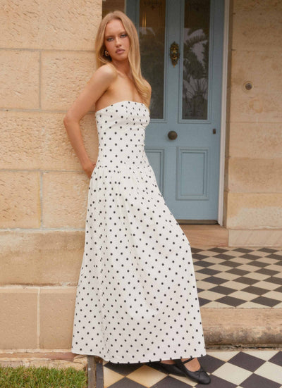 ANDORRA | ROBE LONGUE BUSTIER IMPRIMÉE