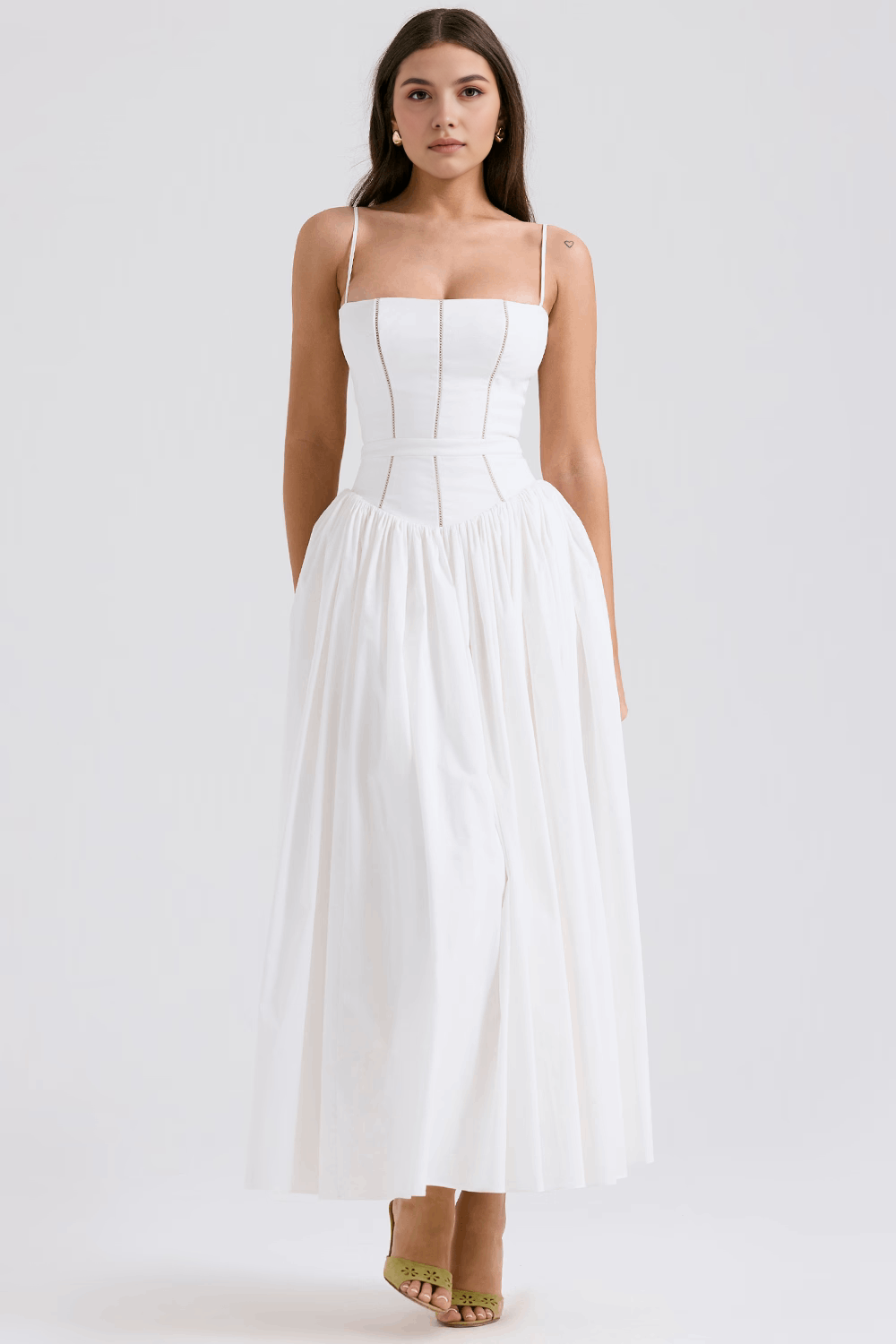 STELLA | ROBE LONGUE BUSTIER À FLEURS