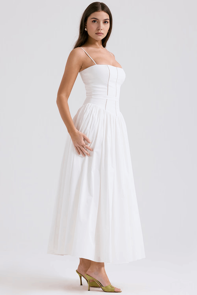 STELLA | ROBE LONGUE BUSTIER À FLEURS