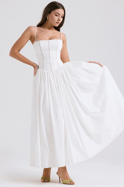 STELLA | ROBE LONGUE BUSTIER À FLEURS