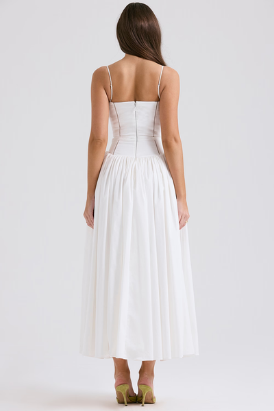 STELLA | ROBE LONGUE BUSTIER À FLEURS