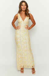 MARCELINA | ROBE LONGUE EN DENTELLE FLORALE