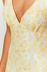 MARCELINA | ROBE LONGUE EN DENTELLE FLORALE