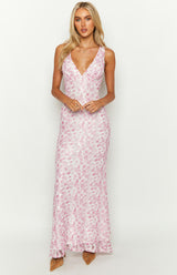 MARCELINA | ROBE LONGUE EN DENTELLE FLORALE