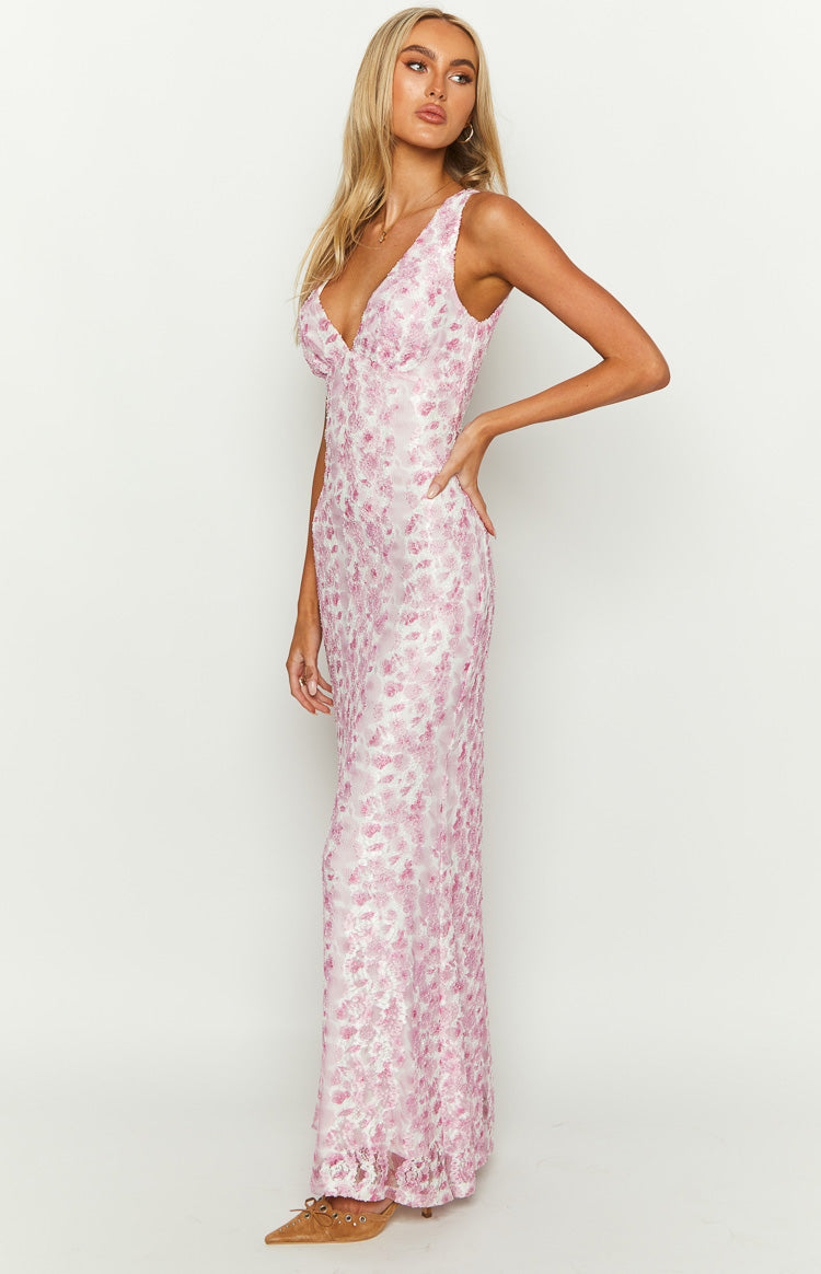 MARCELINA | ROBE LONGUE EN DENTELLE FLORALE