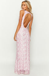 MARCELINA | ROBE LONGUE EN DENTELLE FLORALE