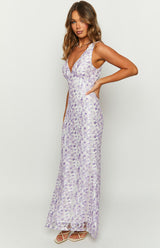 MARCELINA | ROBE LONGUE EN DENTELLE FLORALE