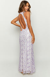MARCELINA | ROBE LONGUE EN DENTELLE FLORALE