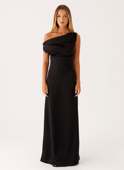 Élodie | Robe Longue Satinée Cœur de Cristal