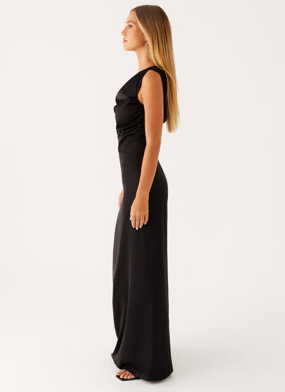 Élodie | Robe Longue Satinée Cœur de Cristal