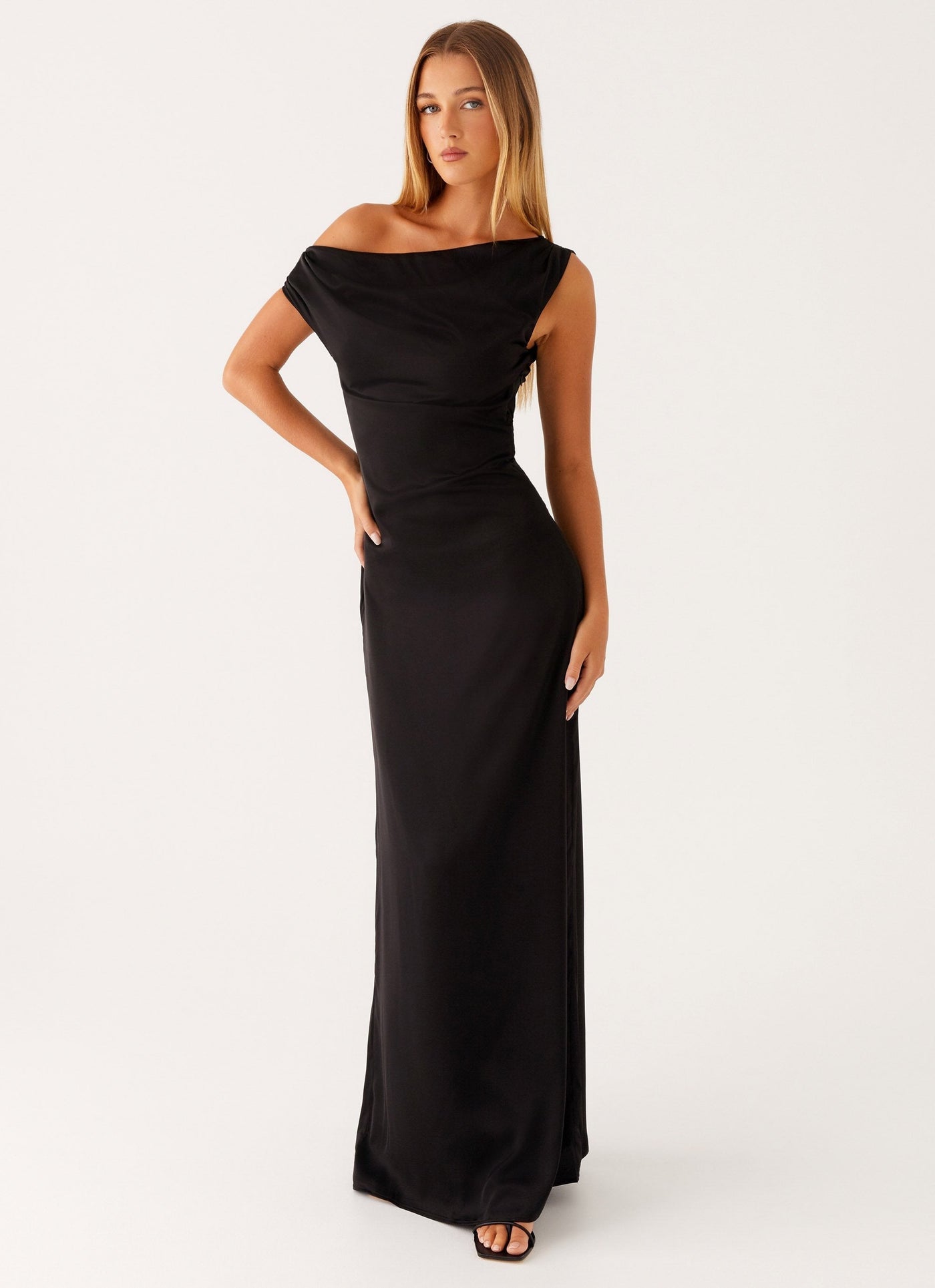 Élodie | Robe Longue Satinée Cœur de Cristal