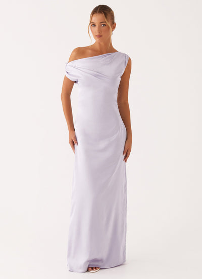 Élodie | Robe Longue Satinée Cœur de Cristal