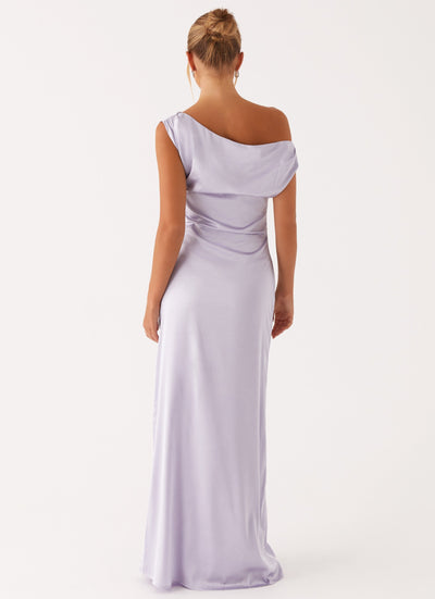 Élodie | Robe Longue Satinée Cœur de Cristal