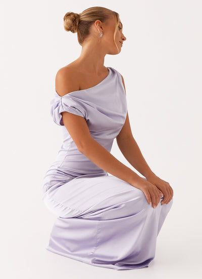 Élodie | Robe Longue Satinée Cœur de Cristal
