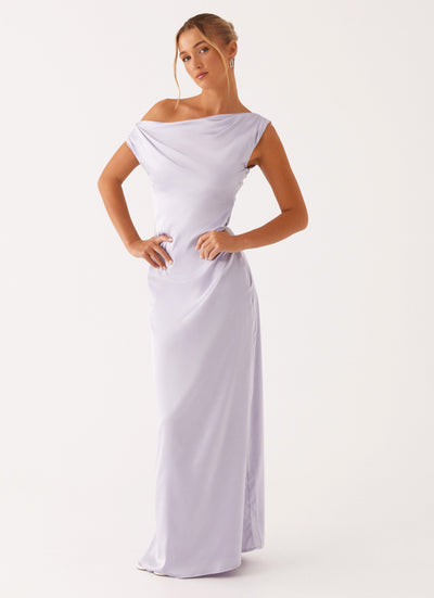 Élodie | Robe Longue Satinée Cœur de Cristal
