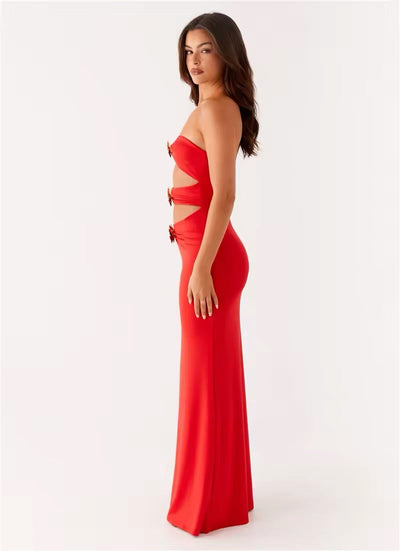 ANA | ROBE MAXI À DÉTAILS FLORAUX