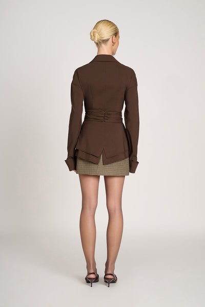 ALBANE | CHEMISE STRUCTURÉE AVEC DÉTAIL DRAPÉ
