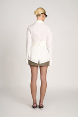 ALBANE | CHEMISE STRUCTURÉE AVEC DÉTAIL DRAPÉ