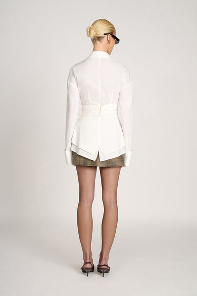 ALBANE | CHEMISE STRUCTURÉE AVEC DÉTAIL DRAPÉ