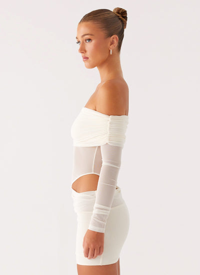 LIORA | ROBE MINI ÉPAULES DÉNUDÉES
