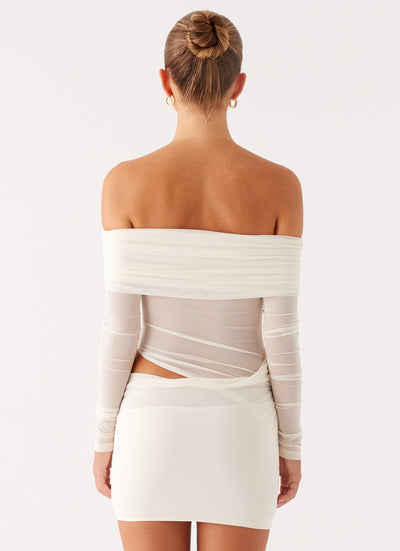 LIORA | ROBE MINI ÉPAULES DÉNUDÉES