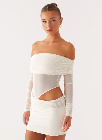 LIORA | ROBE MINI ÉPAULES DÉNUDÉES