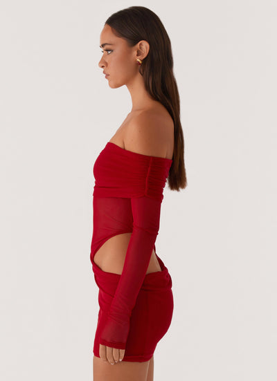 LIORA | ROBE MINI ÉPAULES DÉNUDÉES