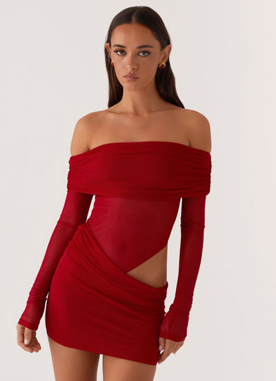 LIORA | ROBE MINI ÉPAULES DÉNUDÉES