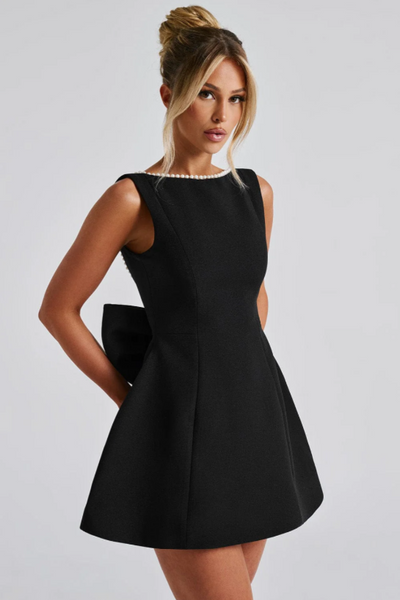 LUCIE | ROBE COURTE AVEC NŒUD