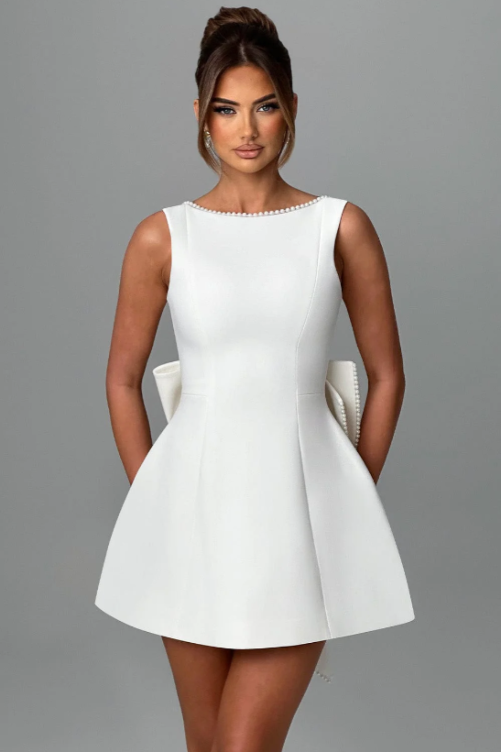 LUCIE | ROBE COURTE AVEC NŒUD