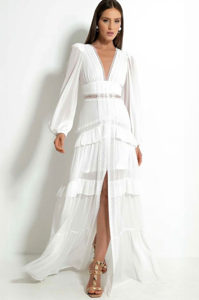 LÉA | ROBE MAXI EN VOILE