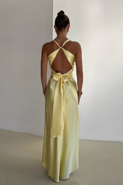 RUTH - ROBE HALTER EN SATIN