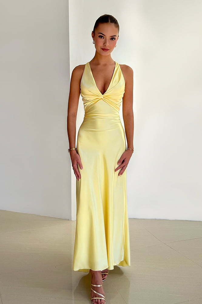 RUTH - ROBE HALTER EN SATIN