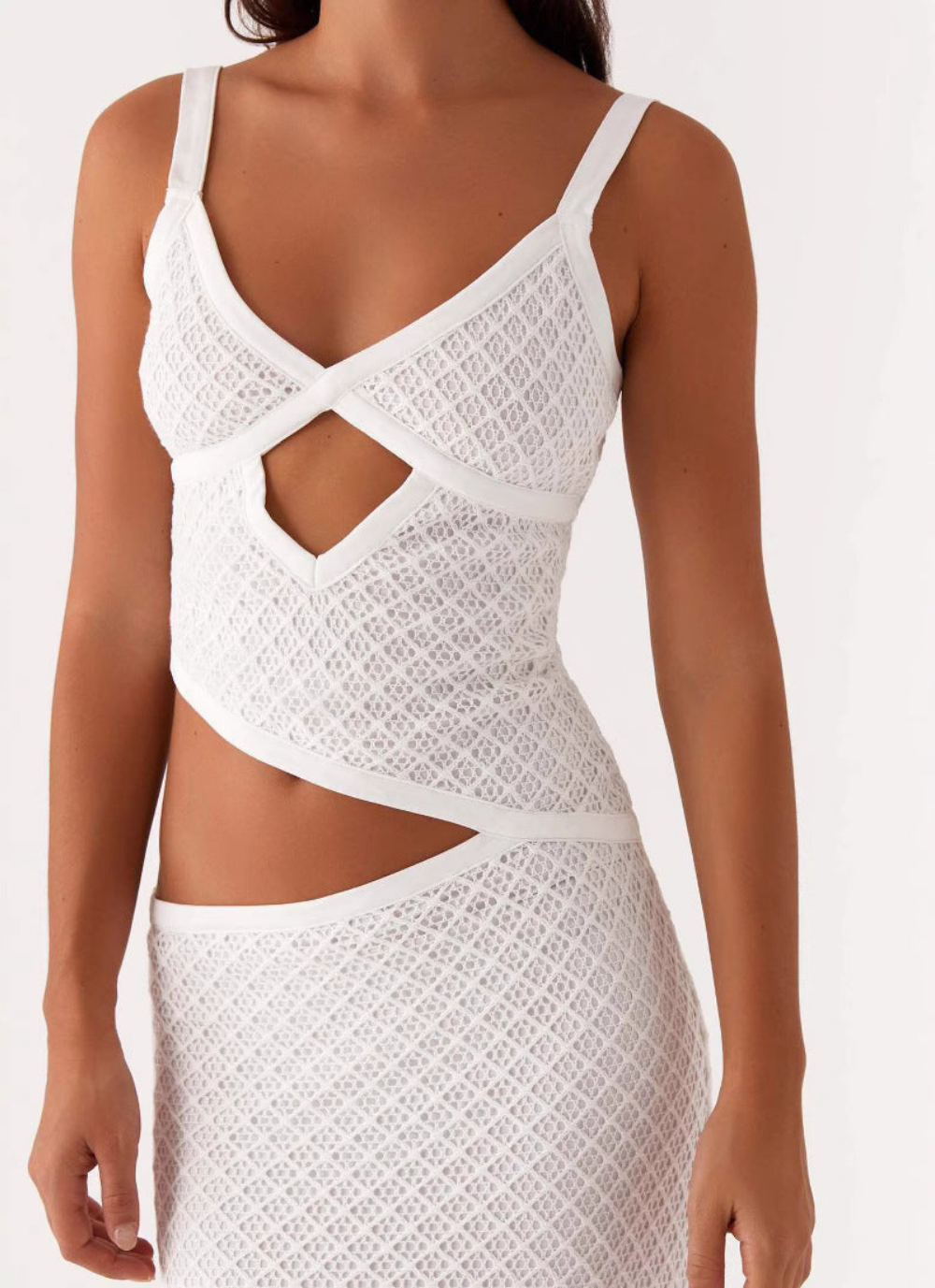 SOLÈNE | ROBE LONGUE EN MAILLE AJOURÉE