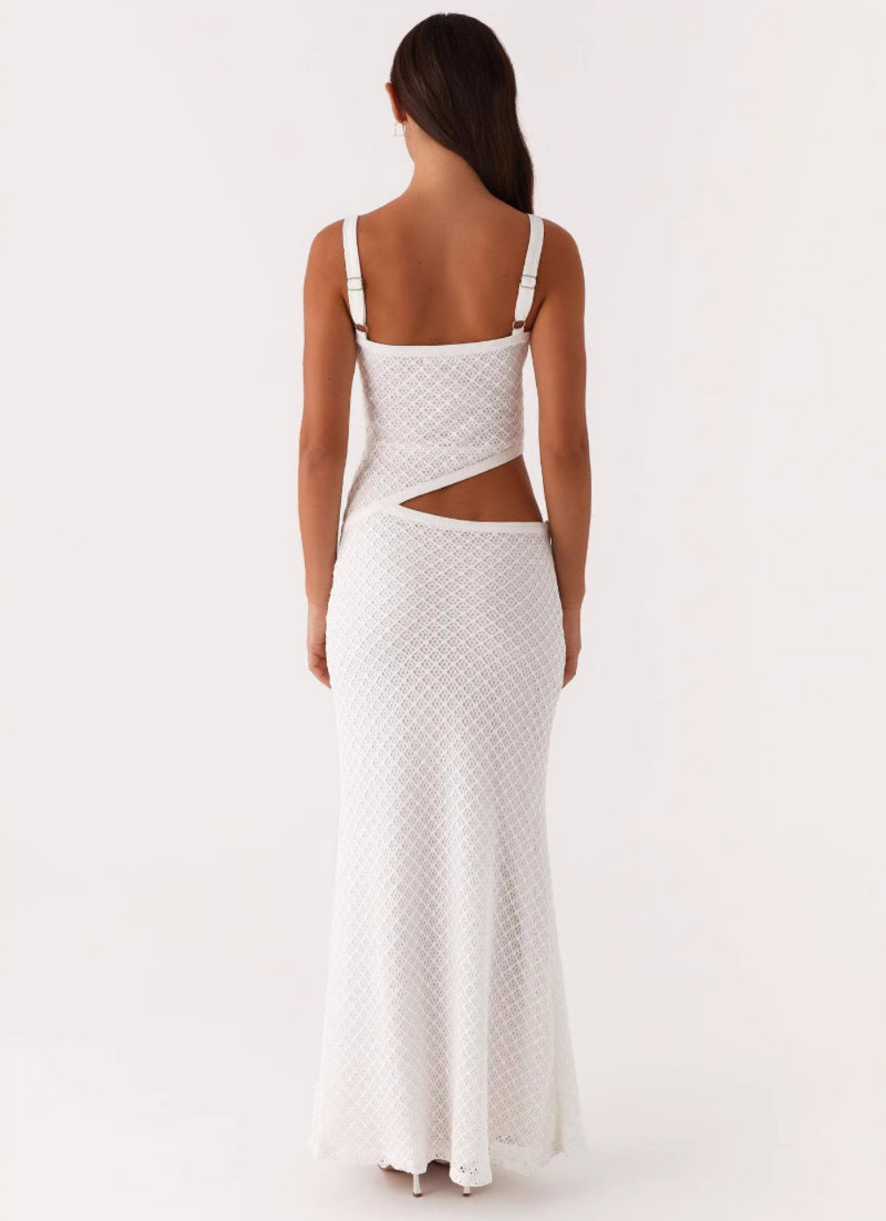 SOLÈNE | ROBE LONGUE EN MAILLE AJOURÉE