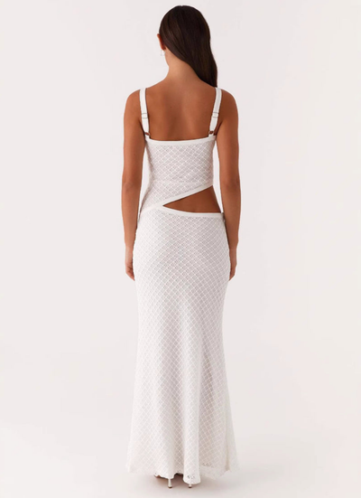 SOLÈNE | ROBE LONGUE EN MAILLE AJOURÉE
