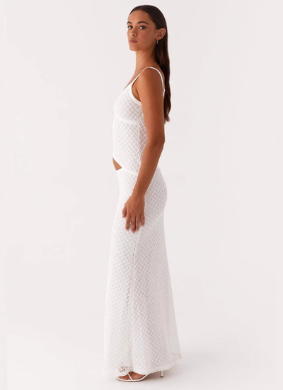 SOLÈNE | ROBE LONGUE EN MAILLE AJOURÉE