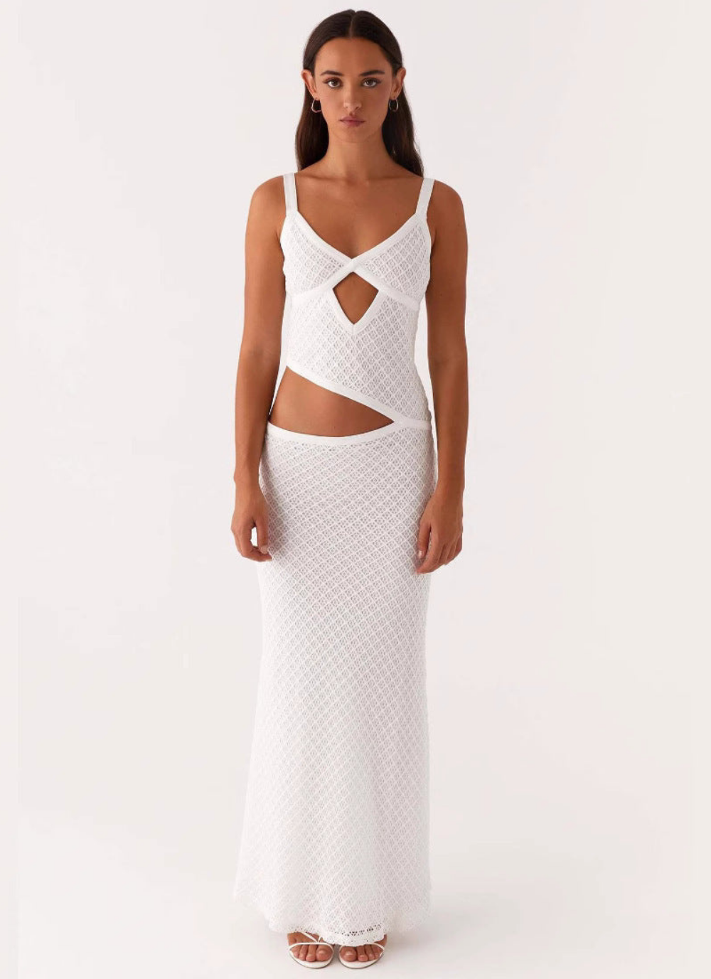SOLÈNE | ROBE LONGUE EN MAILLE AJOURÉE