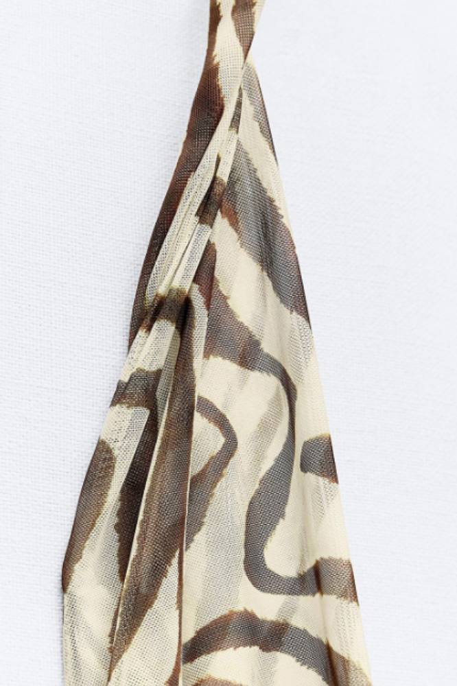 ROSELINE | ROBE LONGUE DOS NU À IMPRIMÉ ANIMALIER