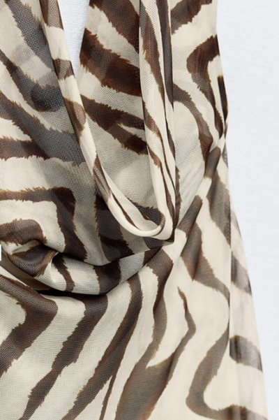 ROSELINE | ROBE LONGUE DOS NU À IMPRIMÉ ANIMALIER