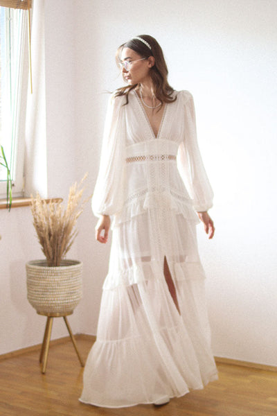 LÉA | ROBE MAXI EN VOILE