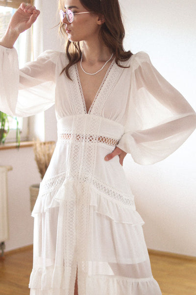 LÉA | ROBE MAXI EN VOILE