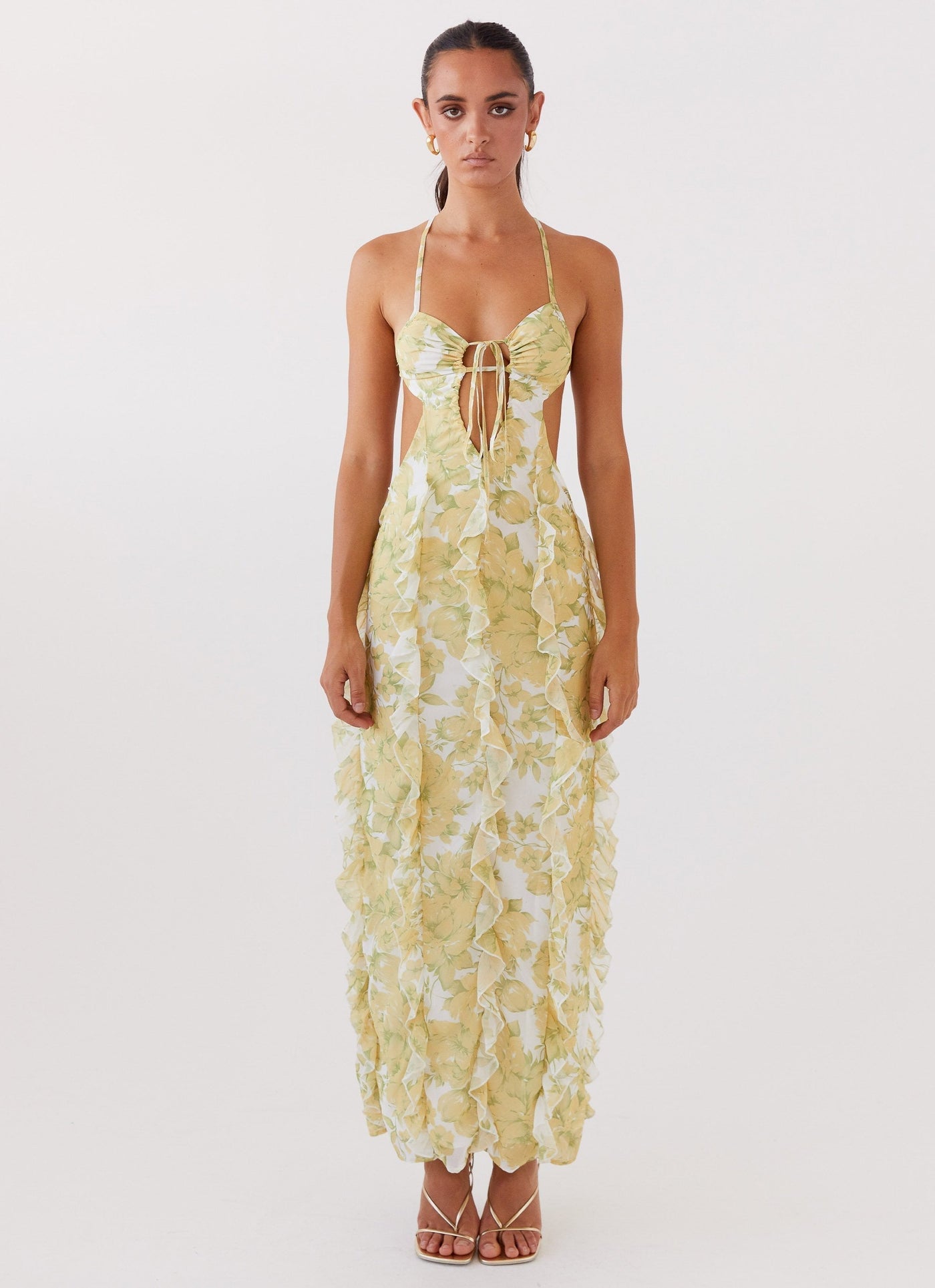 CÉLIE | ROBE MAXI À VOLANTS