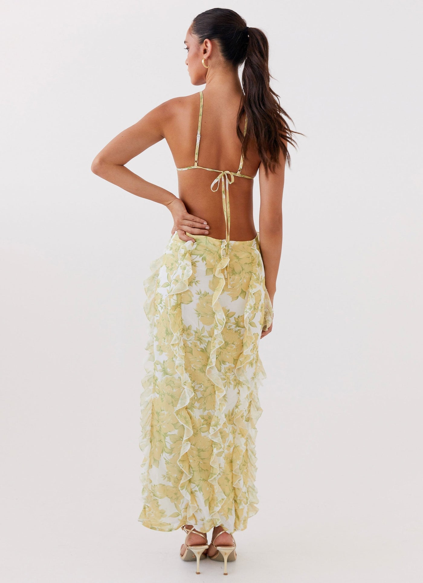 CÉLIE | ROBE MAXI À VOLANTS